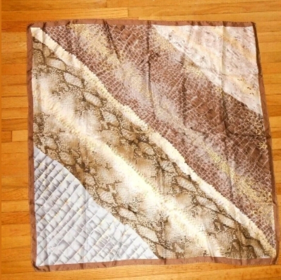 Adrienne Vittadini Nude Tan Brown Snake Scarf - Picture 6 of 8